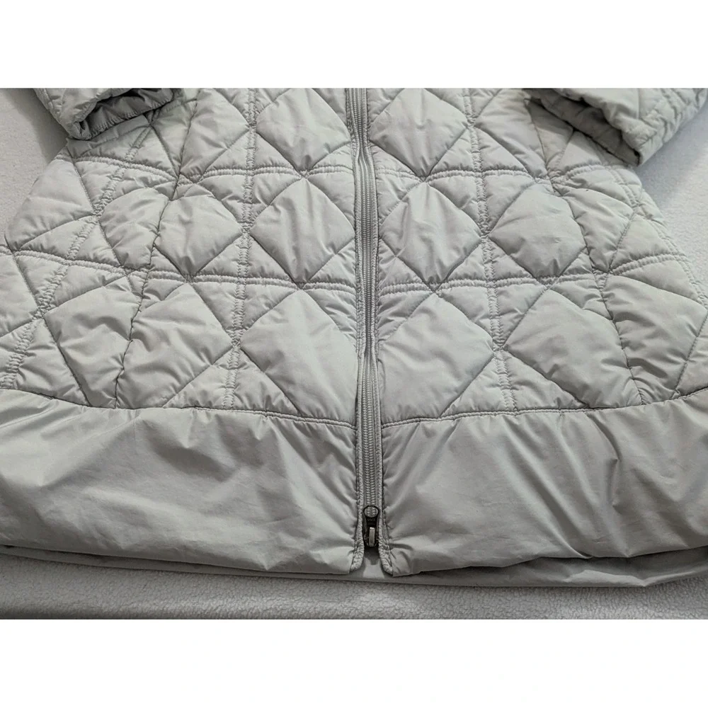 Patagonia Puffer Jacket Women Worn Wear® Low Sky Sz‎ Med Parka Gray Lightweight